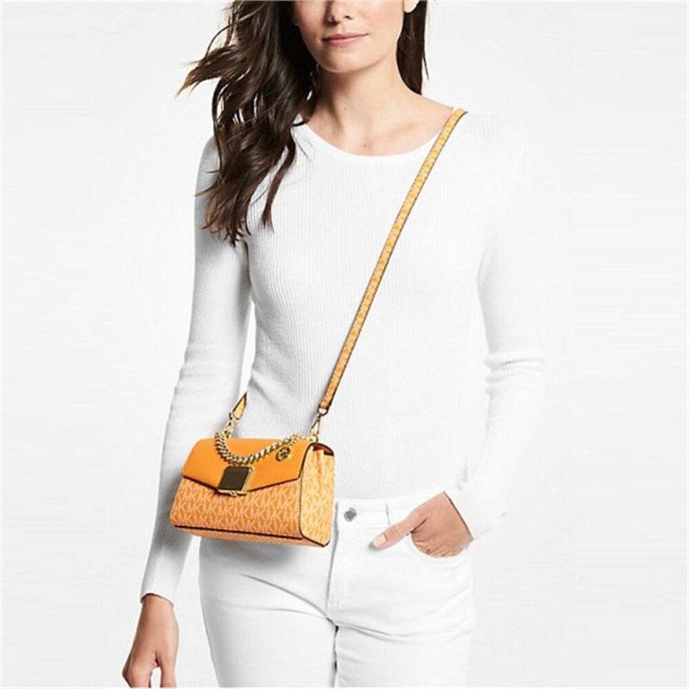 Michael Kors Women's Lita Small Leather Crossbody Bag